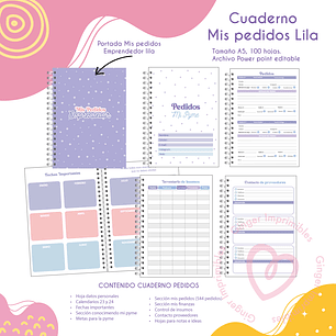 Digital Cuaderno pedidos Emprendedora 2024