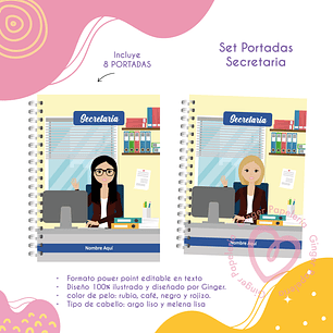 Imprimible Set portadas Secretaria