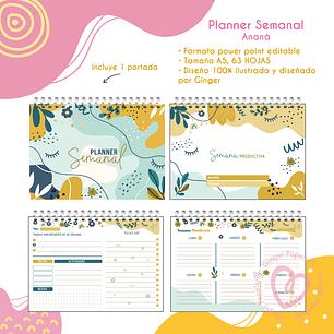 Digital Planner semanal Ananá 2024