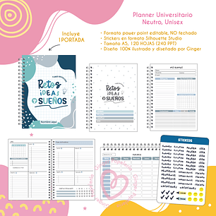 Digital Planner universitario Unisex 2024