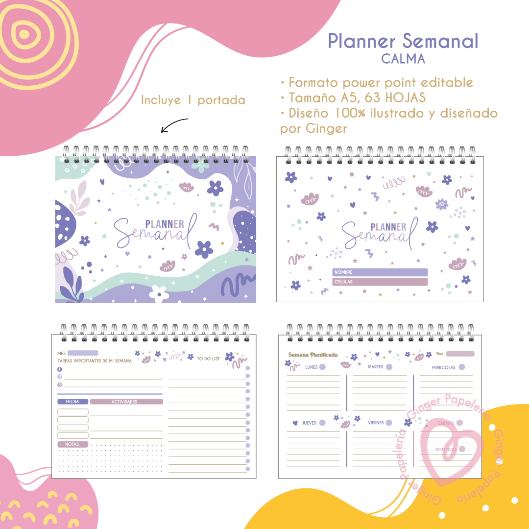 Digital Planner Semanal Calma 2024 1
