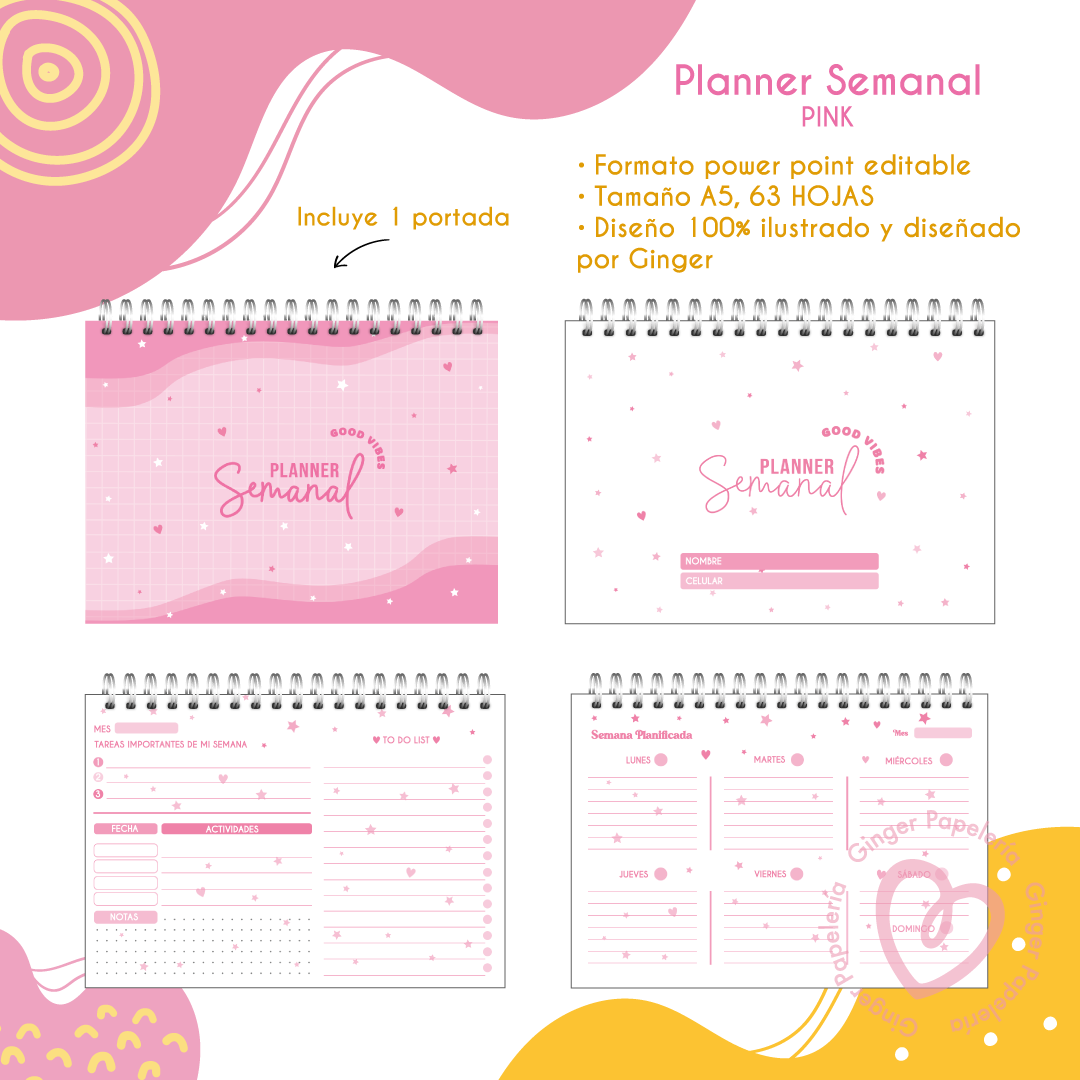 Digital Planner Semanal Pink 2024 1