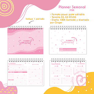 Digital Planner Semanal Pink 2024
