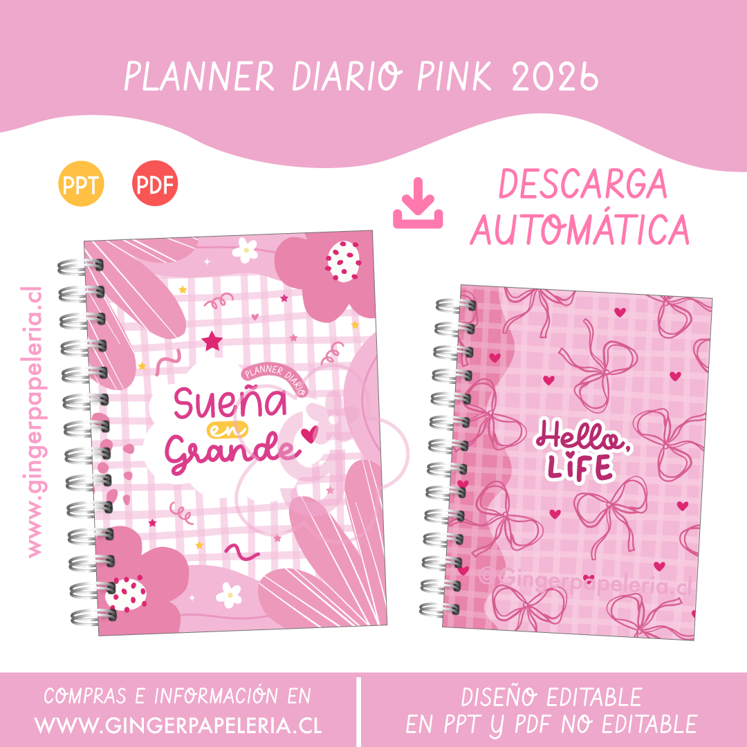 Digital Planner Diario pink 2026 1