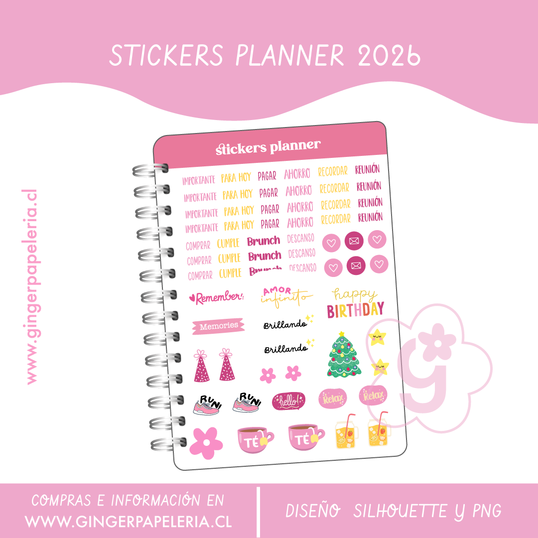 Digital Planner Diario pink 2026 5