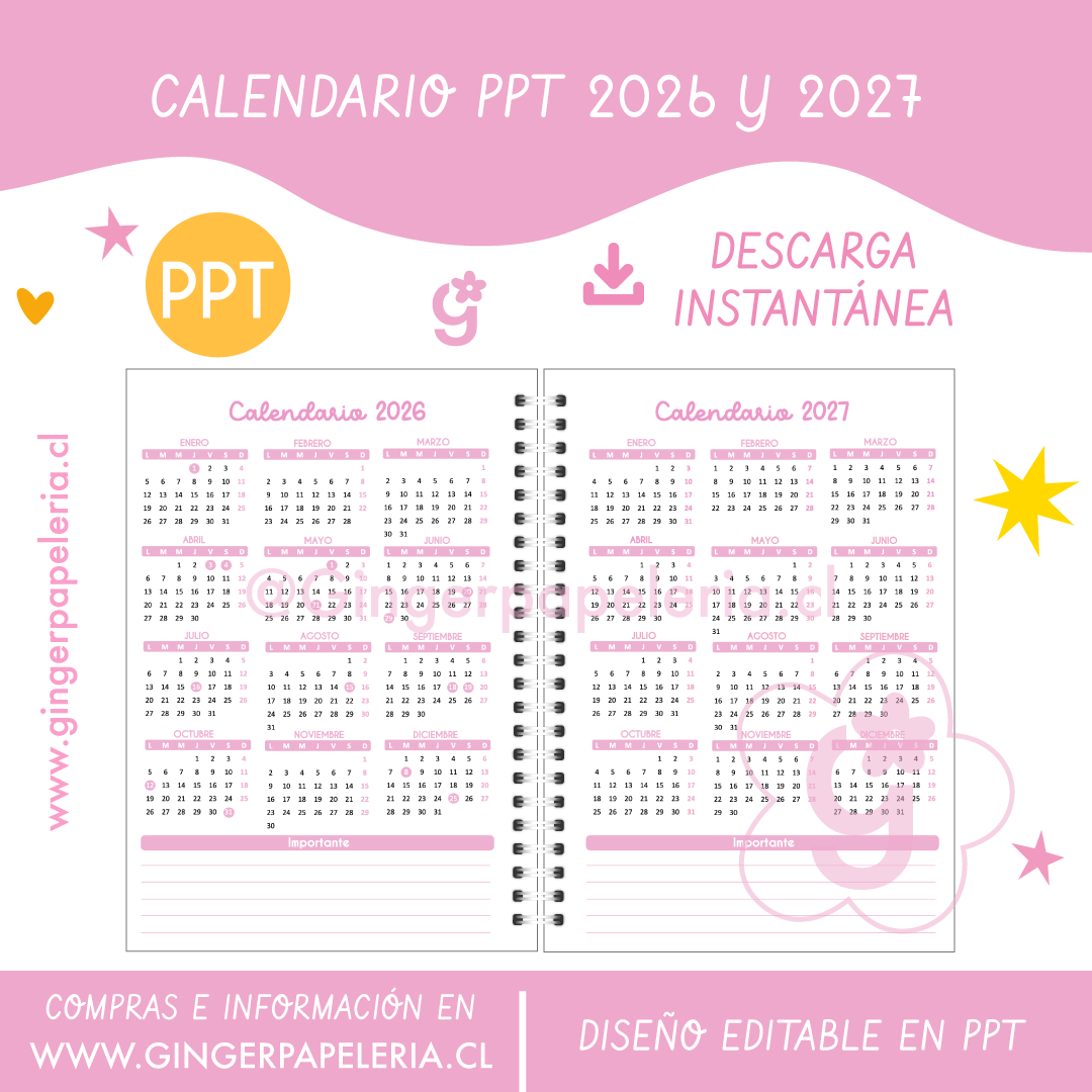 Digital Calendario 2026 y 2027 A5 1