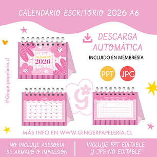 Digital Calendario Escritorio 2026 