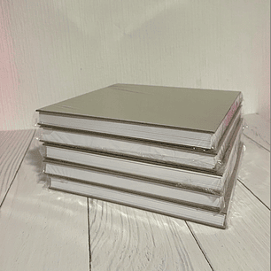 kit papel bond + tapas 18x18 cm