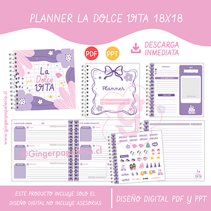 Digital Planner La dolce vita 18x18