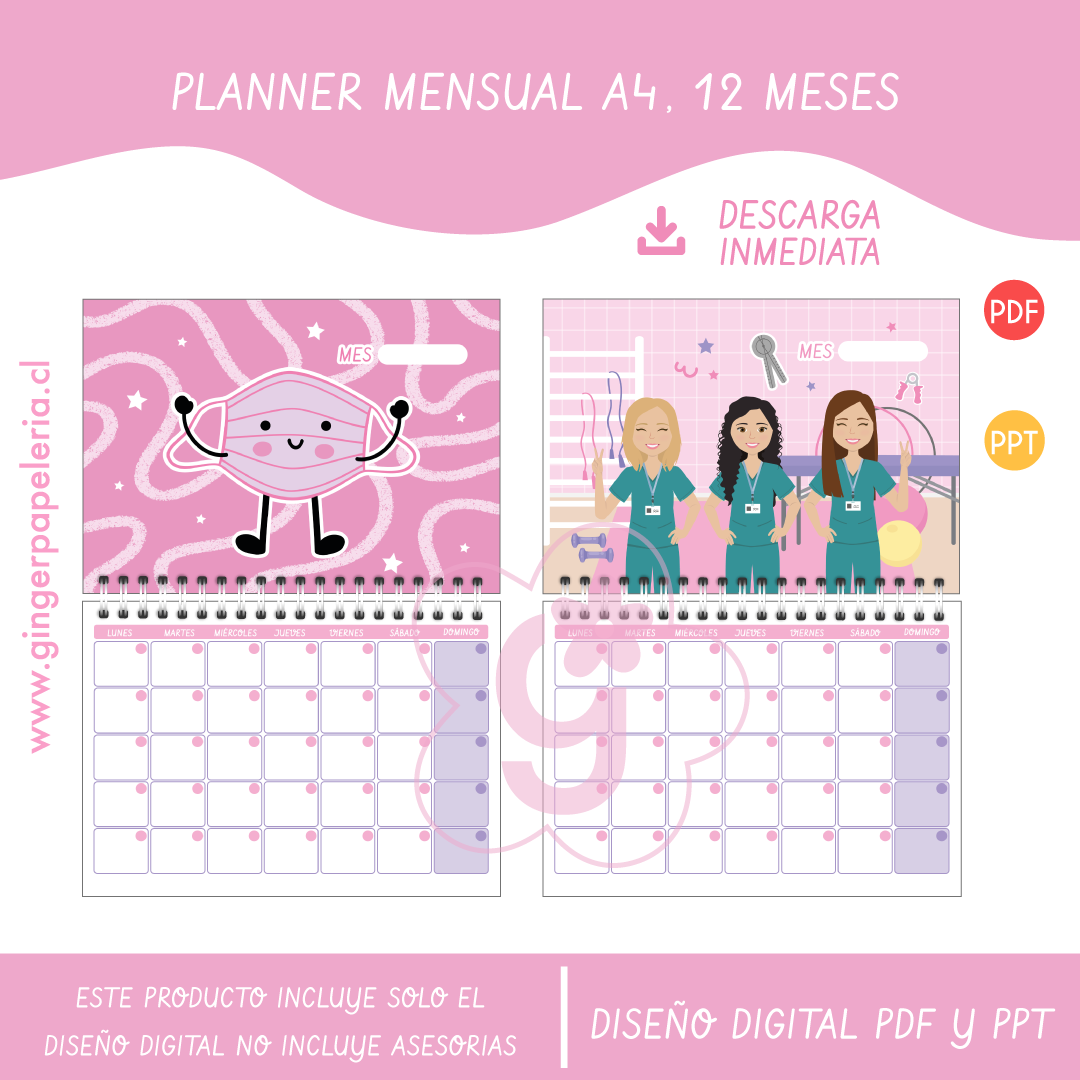 Digital Planner Mensual Kinesióloga 1