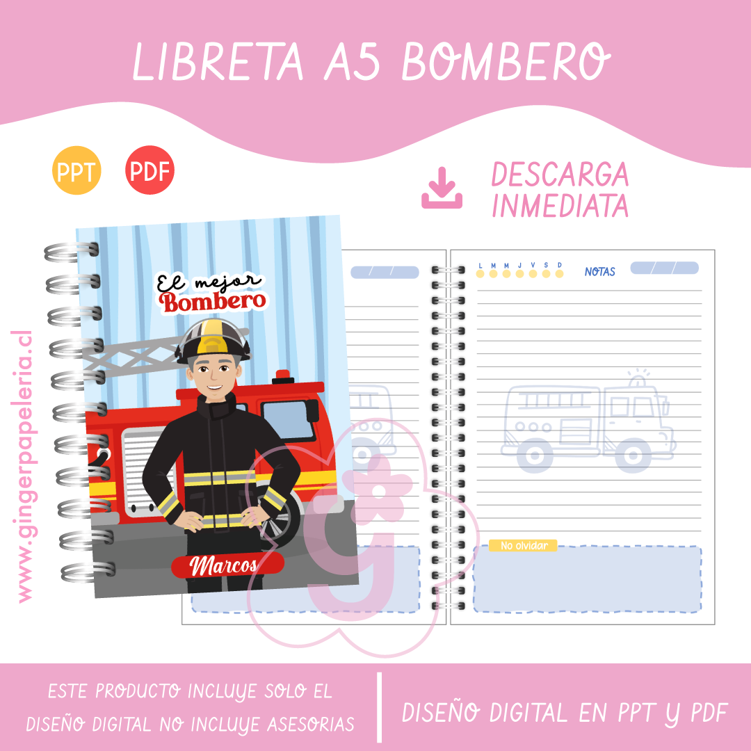 Digital Libreta Bombero/a A5 3