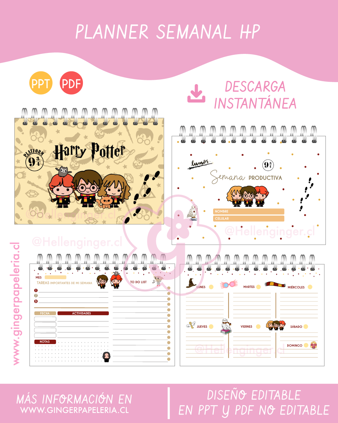 Digital Planner Semanal Harry Potter 1
