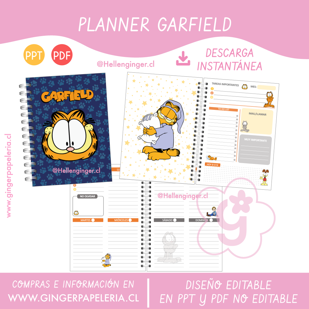 Digital Planner Garfield 1