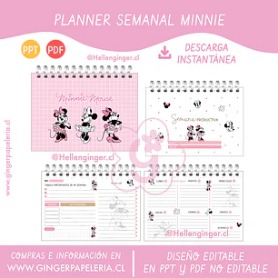 Digital Planner Semanal Minnie