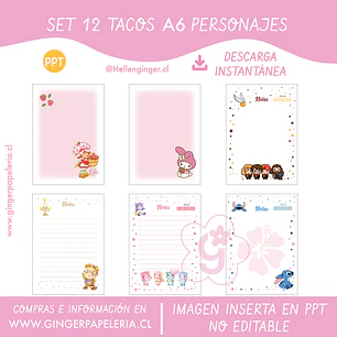 Digital Set Tacos Personajes