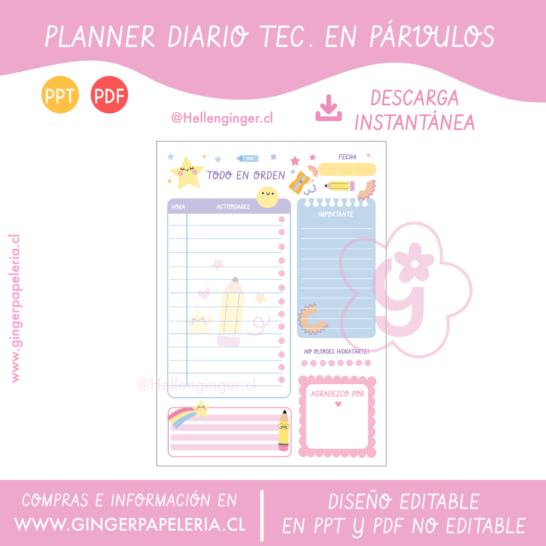 Digital Planner Téc. en Párvulos Taco 1