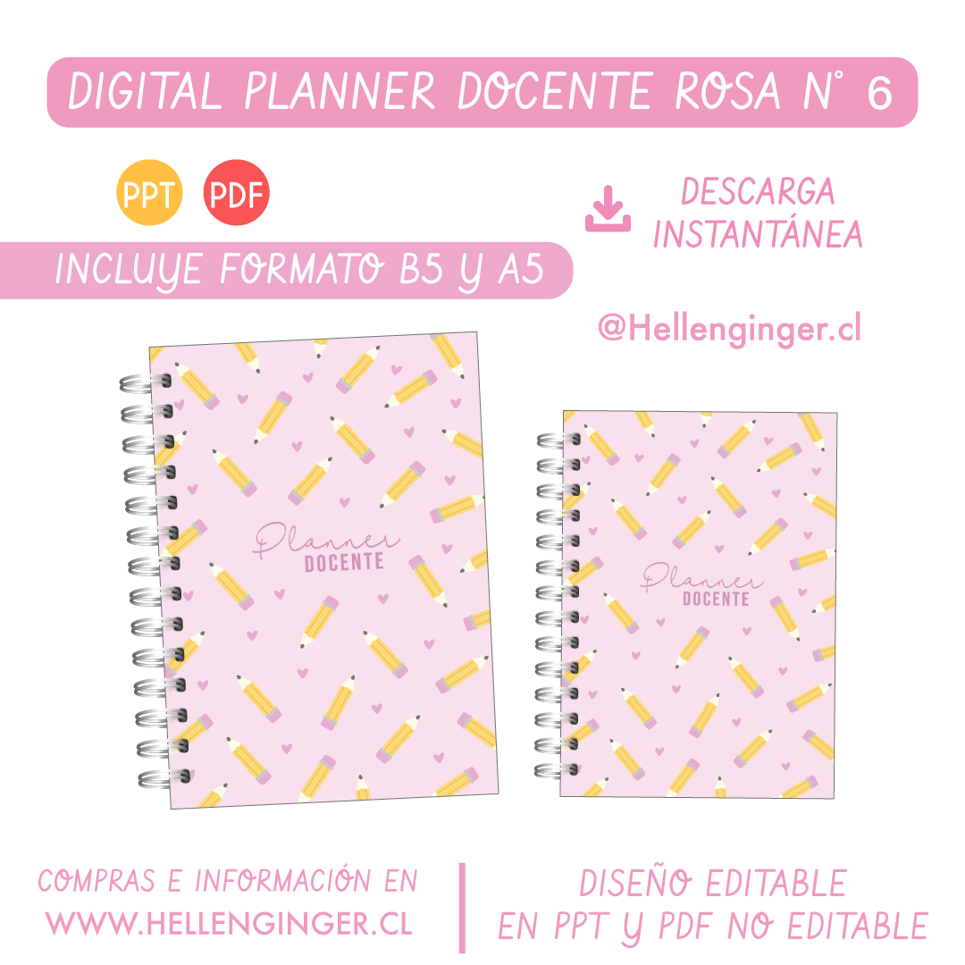 Digital Planner Docente Rosa N° 6 1