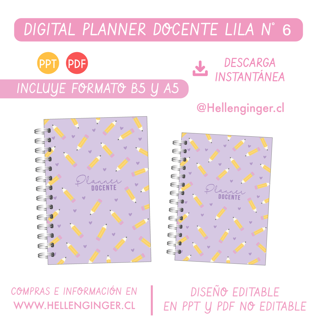 Digital Planner Docente Lila N° 6 1