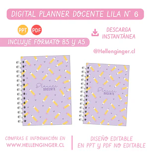 Digital Planner Docente Lila N° 6