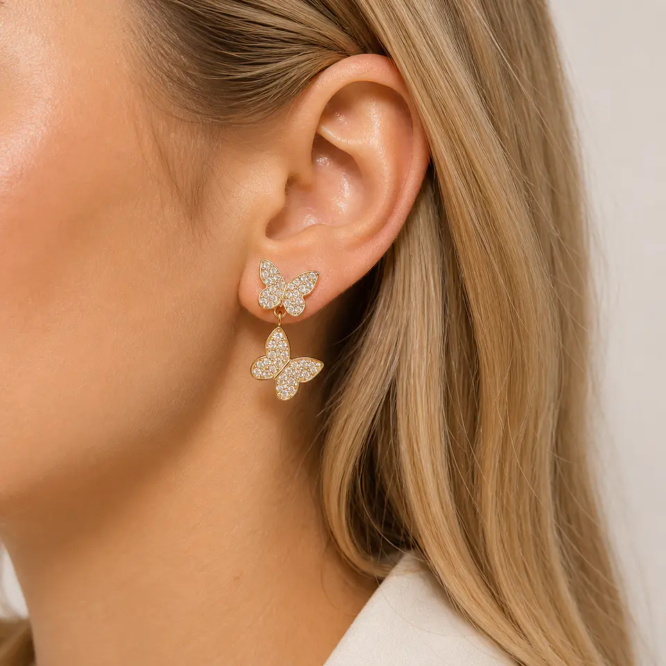 Aros mariposa largos 2