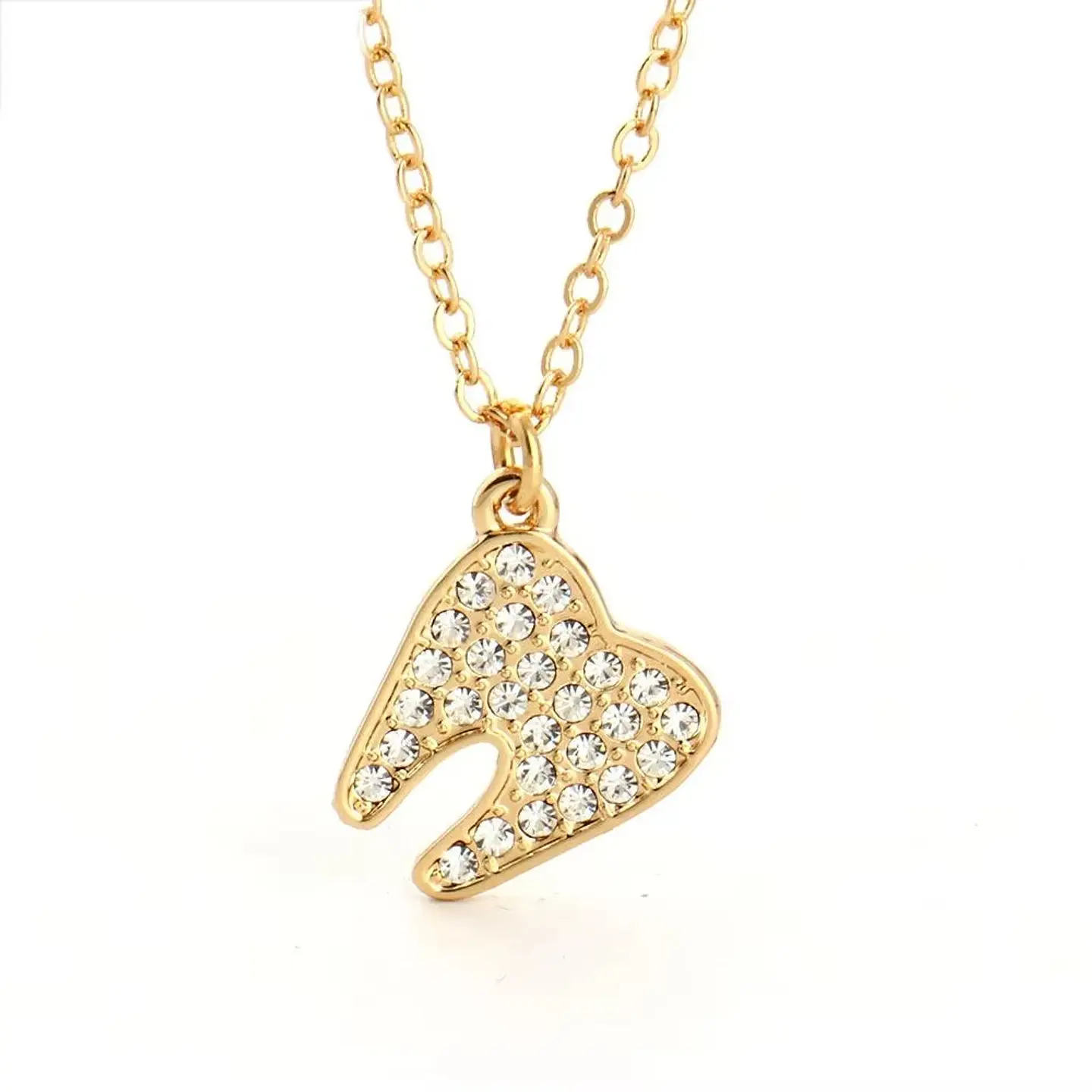 Collar odontóloga muelita dorado 1
