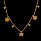 Collar dorado con flores y brillos modelo Rosie - Miniatura 2