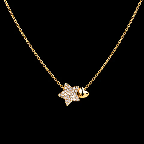 Collar estrella y corazón modelo Liza