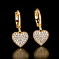 Aros Corazón Dorado con Brillos modelo Susan - Miniatura 1