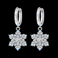 Aros de plata snowlake blanco con celeste - Miniatura 1