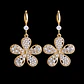Aros Flor Bañados en Oro con Brillos modelo Mila - Miniatura 1