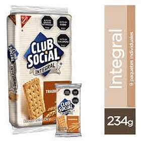 GALLETA CLUB SOCIAL INTEGRAL PACK 9un.216grs. (24)
