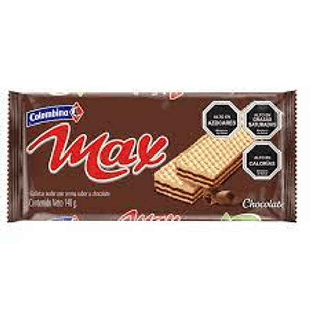OBLEA MAX COLOMBINA CHOCOLATE 140g  (24)