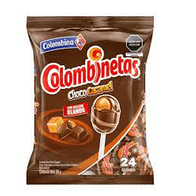 CHUPETE COLOMBINETAS CHOCOCARAMEL x 24un.  (18)