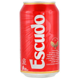 CERVEZA ESCUDO LATA 350cc.x 6  (4) 5.5º G.L       
