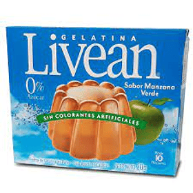 GELATINA LIVEAN MANZANA VERDE 20grs.  (15)