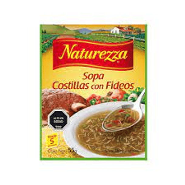SOPA NATUREZZA COSTILLA C/FIDEOS (DP X 18) 2