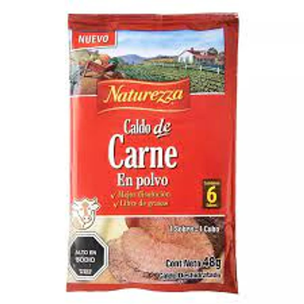 CALDO NATUREZZA POLVO CARNE BOLSA 48grs.(12)