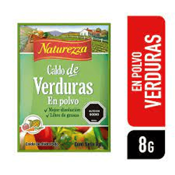 CALDO NATUREZZA POLVO VERDURAS BOLSA 48grs.  (12)