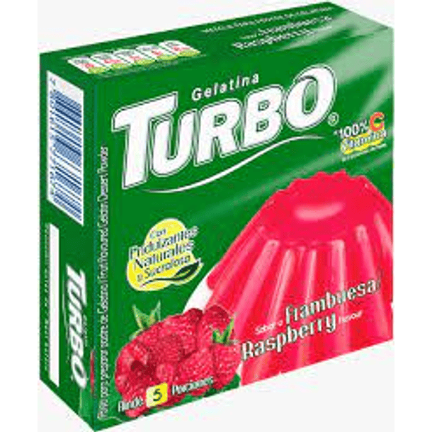 GELATINA TURBO 80grs.FRAMBUESA   (24)