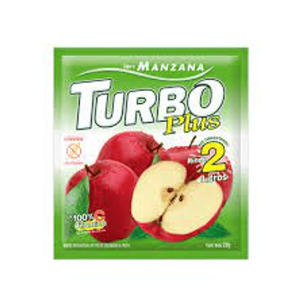 JUGOS TURBO PLUS MANZANA 20g.x 10un.   (16)       