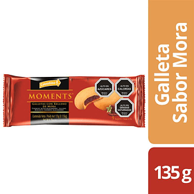 GALLETA MOMENTS RELL. MORA COLOMBINA 135g. (24)