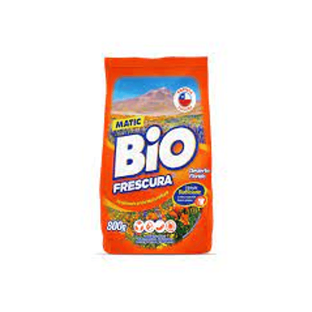 DETERG. BIOFRESCURA MATIC DESIERTO FLOR.800grs.(18