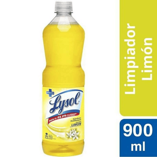 LIMPIADOR ANTIBACTERIAL LYSOL LIMON 900ml.  (12)