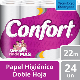 PAPEL HIG.CONFORT DOBLE HOJA 22mts.x 24un.  (2)