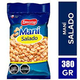 MANI SALADO EVERCRISP 380grs.  (16)