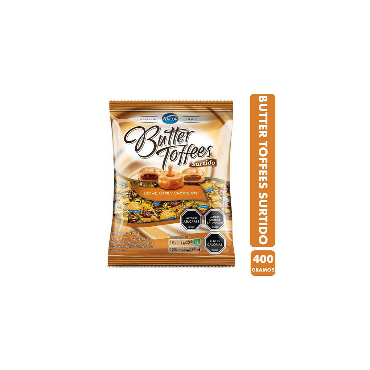 CARAMELO BUTTER TOFFEES SURTIDO ARCOR 400grs.(12) | GINO