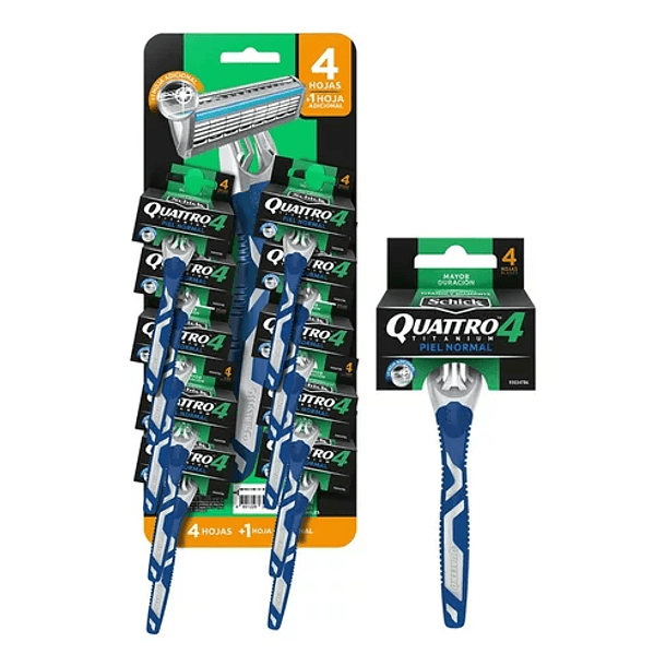 MAQ. AFEITAR SCHICK QUATTRO TITANIUM x 10un.(8)   