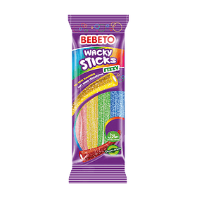 BEBETO WACKY STICKS FIZZI MULTIFRUTA 180grs. (24) 