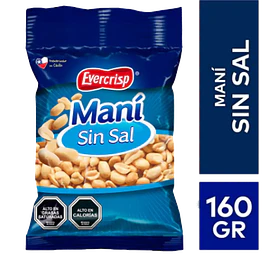MANI SIN SAL EVERCRISP 160grs.