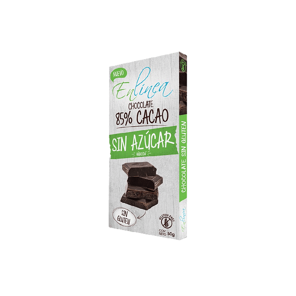 CHOCOLATE EN LINEA 85% CACAO S/AZUCAR 50grs.  (18)